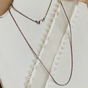 14K White Gold Chain